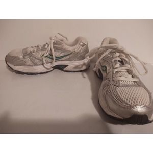 SAUCONY OASIS Grid Running Shoes 15096-24 White/Silver/Turquoise Women's Size 9